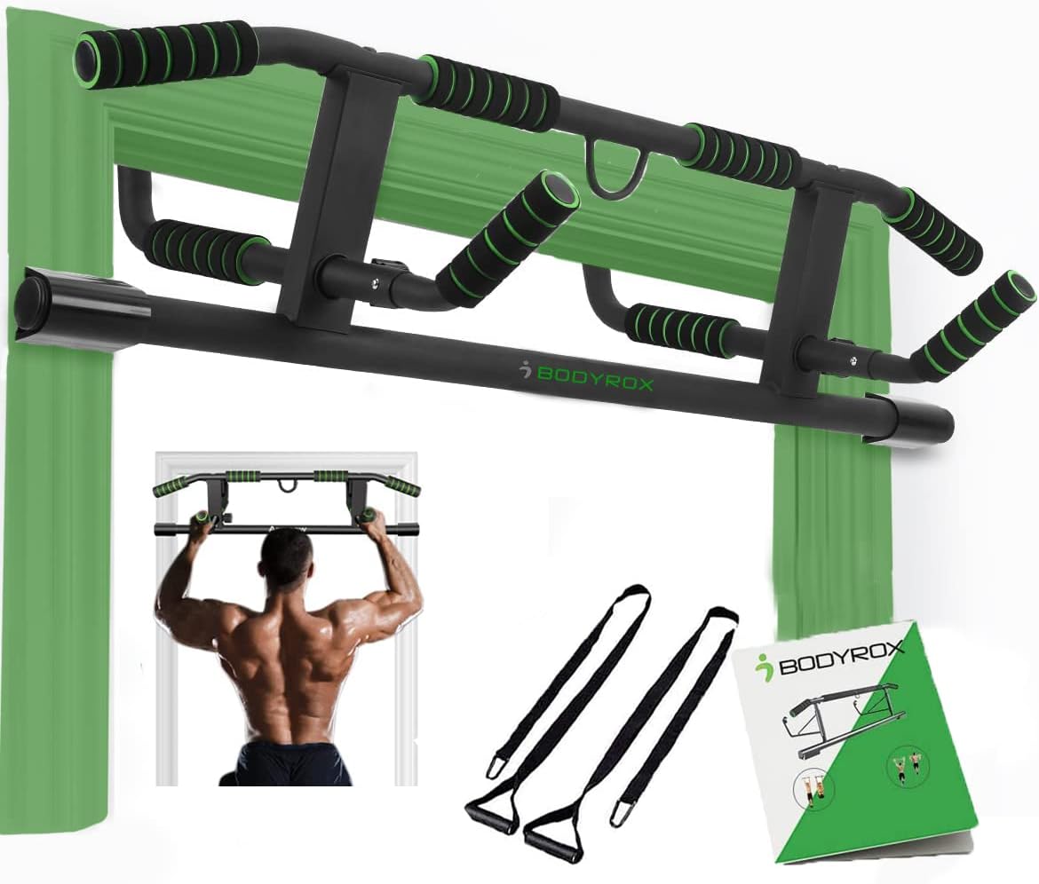 BODYROX Pull up bar Doorway MultiGrip Chin up Bar Door