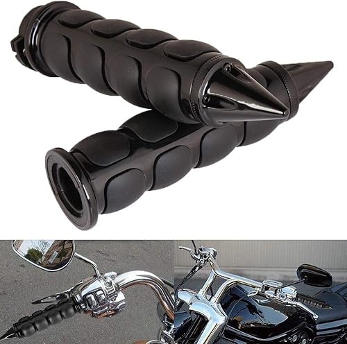 Par de manillar de 1 pulgada con extremo de barra de motocicleta doble negro para Cruisers Harley Yamaha Suzuki
