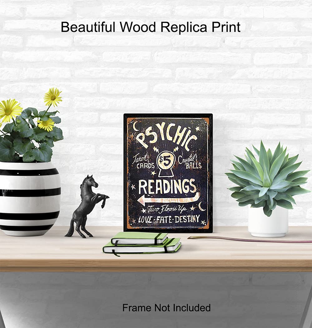 Treasure Gurus Metal Psychic Readings Sign - Purple Gothic Wall Plaque, 12x8 Inch, Occult Witchy Decor - View #8