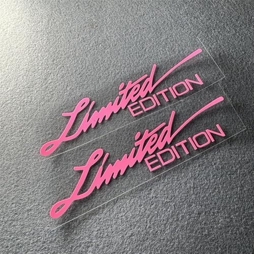Image of 2X Car Styling Vinyl Graphic Decals for Limited Edition Truck Body Auto Rear Front Windshield Window Sticker 160x38mm (Pink)