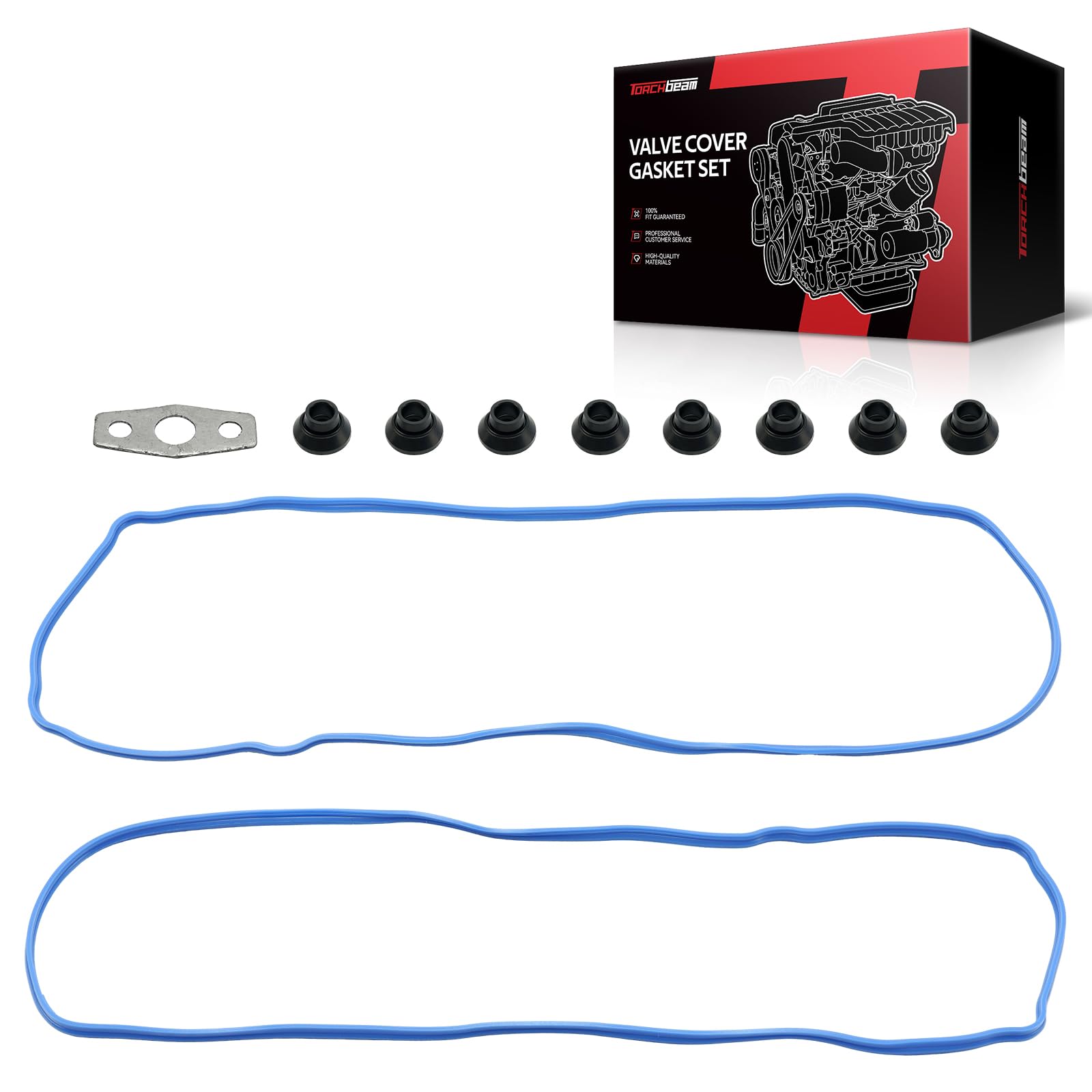 Torchbeam Valve Cover Gasket Set for Silverado 1500 1999-2013 4.8/5.3L