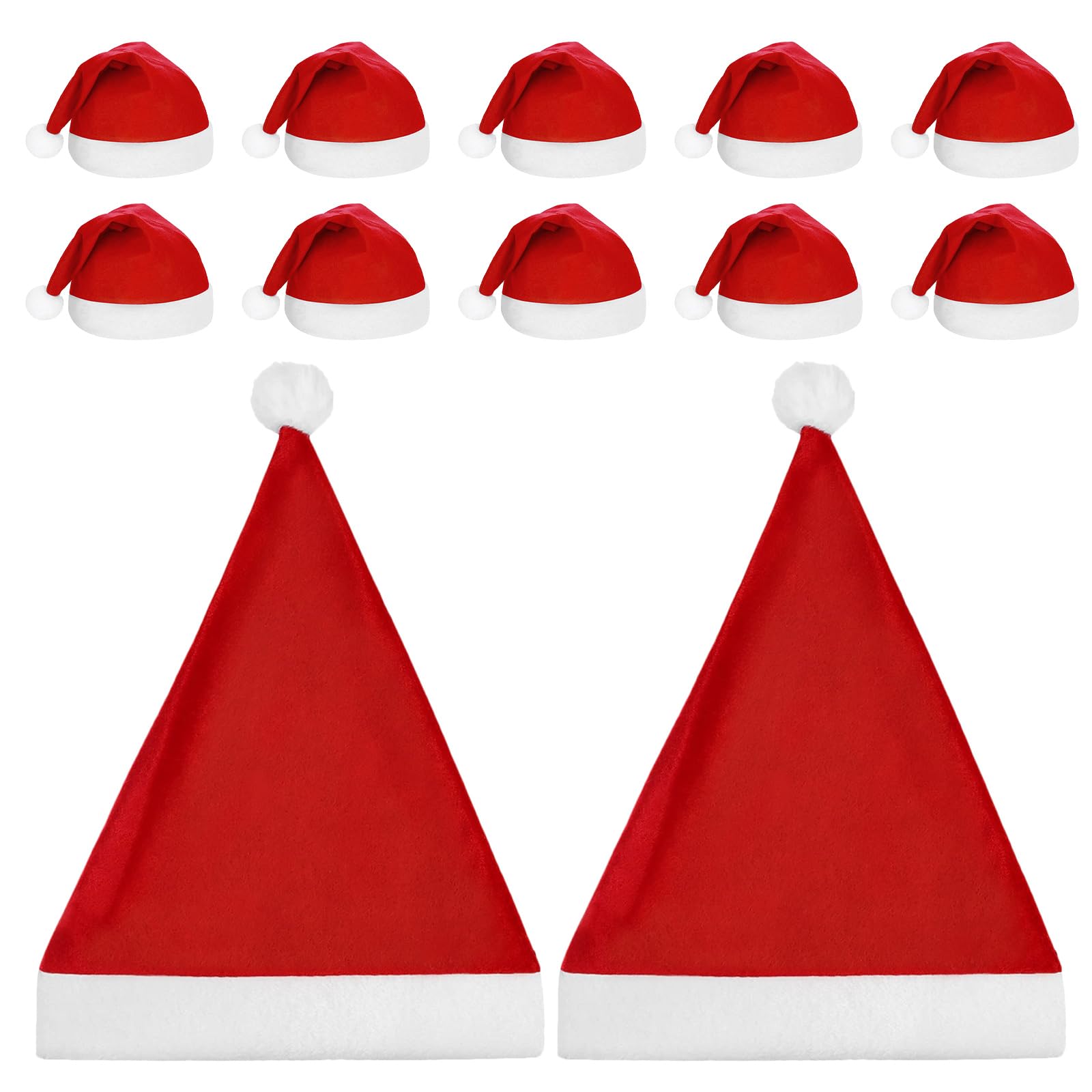Alipis 25pièces Bonnet de Noël Père Noël Lot de Chapeaux Fête Adulte Accessoires Déguisement Cosplay Photo Couvre-chef Intemporel