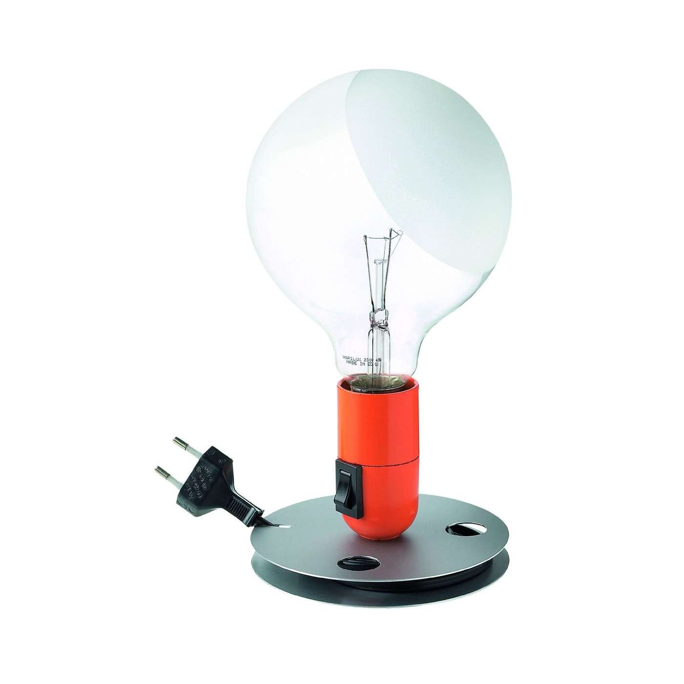Flos LAMPADINA LED EU NRO, alluminio, nero, 12,5 x 24 cm