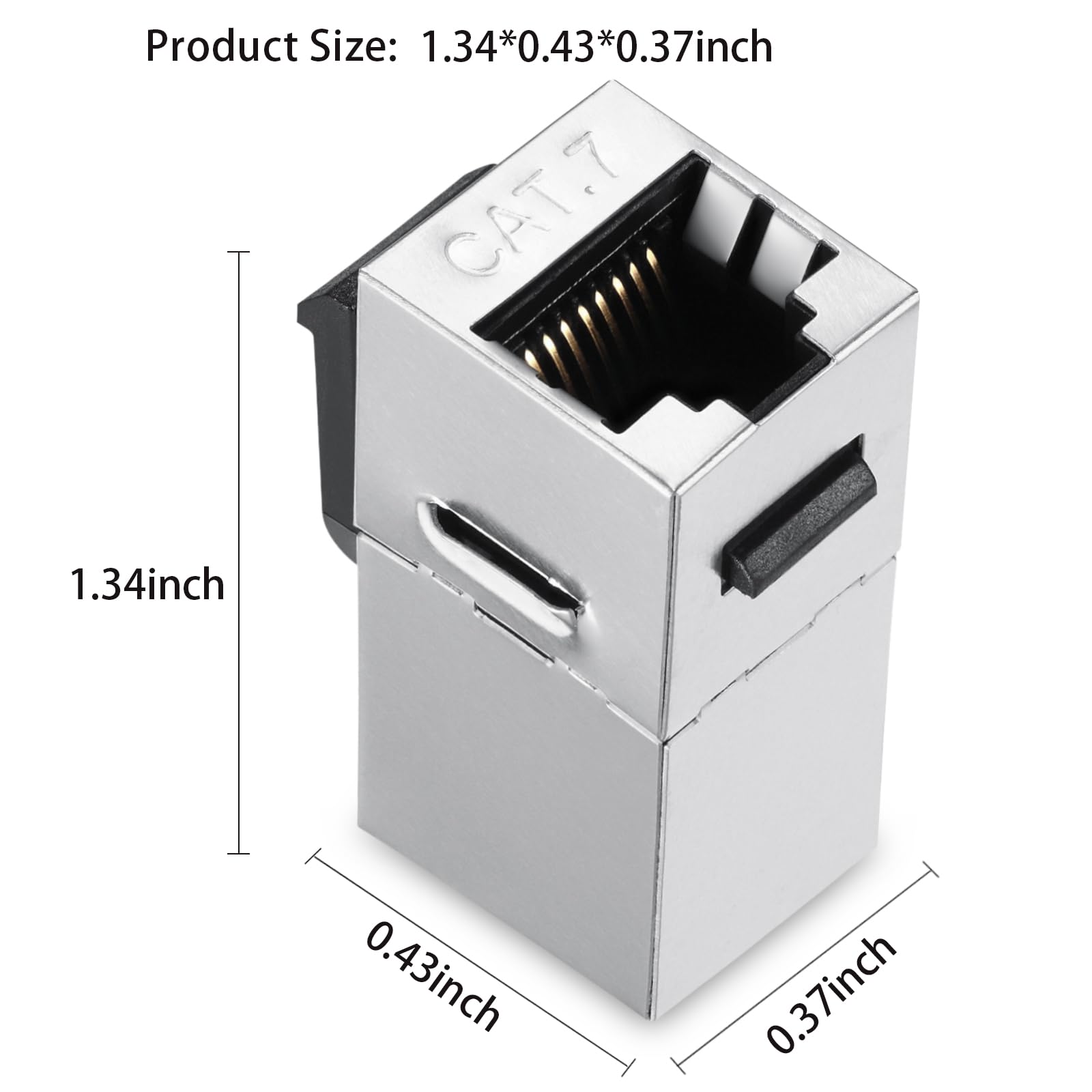 Lot de 2 coupleurs RJ45 RJ45 femelle vers femelle pour câble Cat7/Cat6a/Cat6/Cat5e