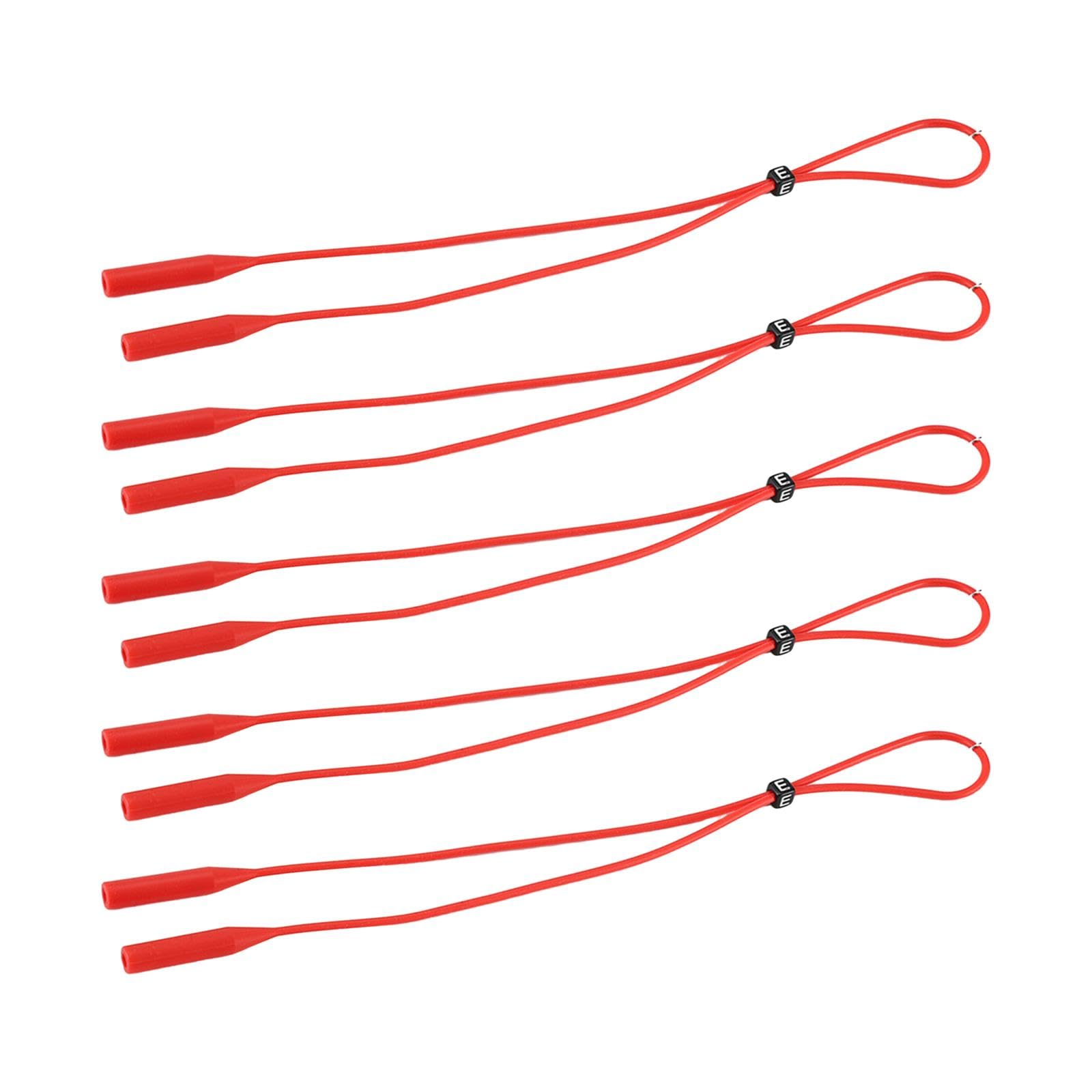 merishopp 5Pcs Glasses Strap Silicone Portable Sports Glasses Holder for Men and Women red-picture-29