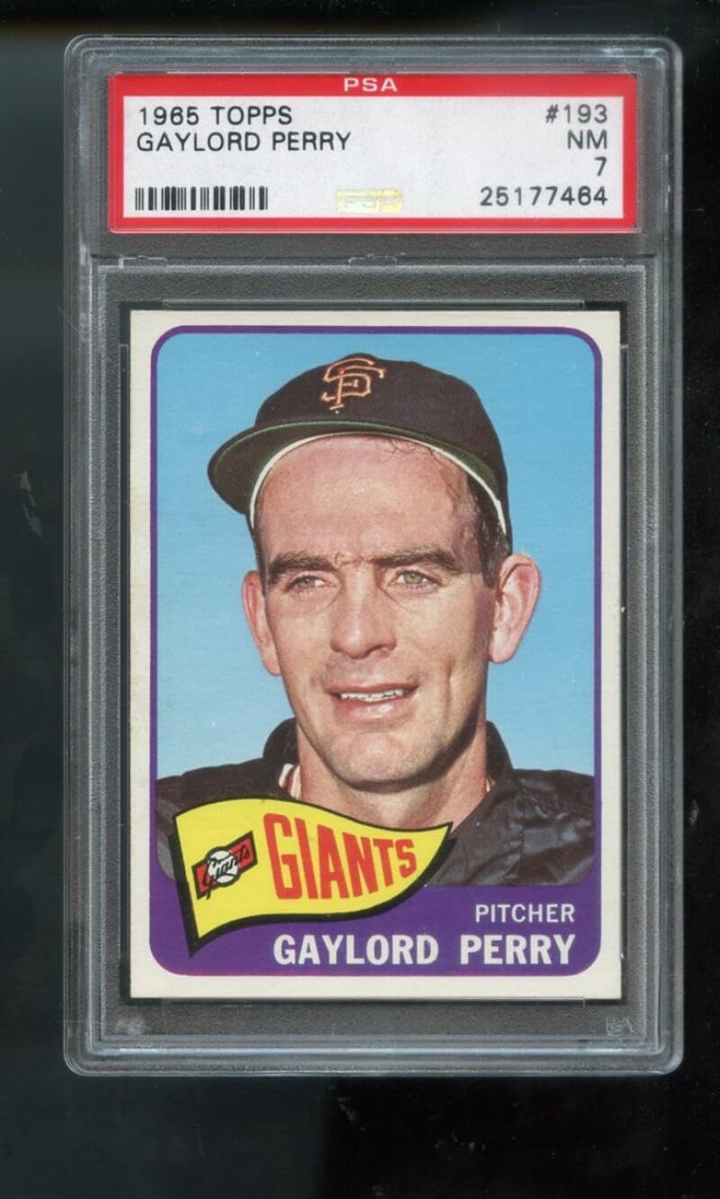 1965 Topps #193 Gaylord Perry PSA 7 Graded Baseball Card San Francisco Giants