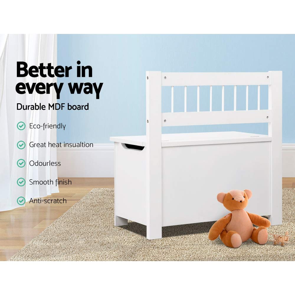 white toy box seat