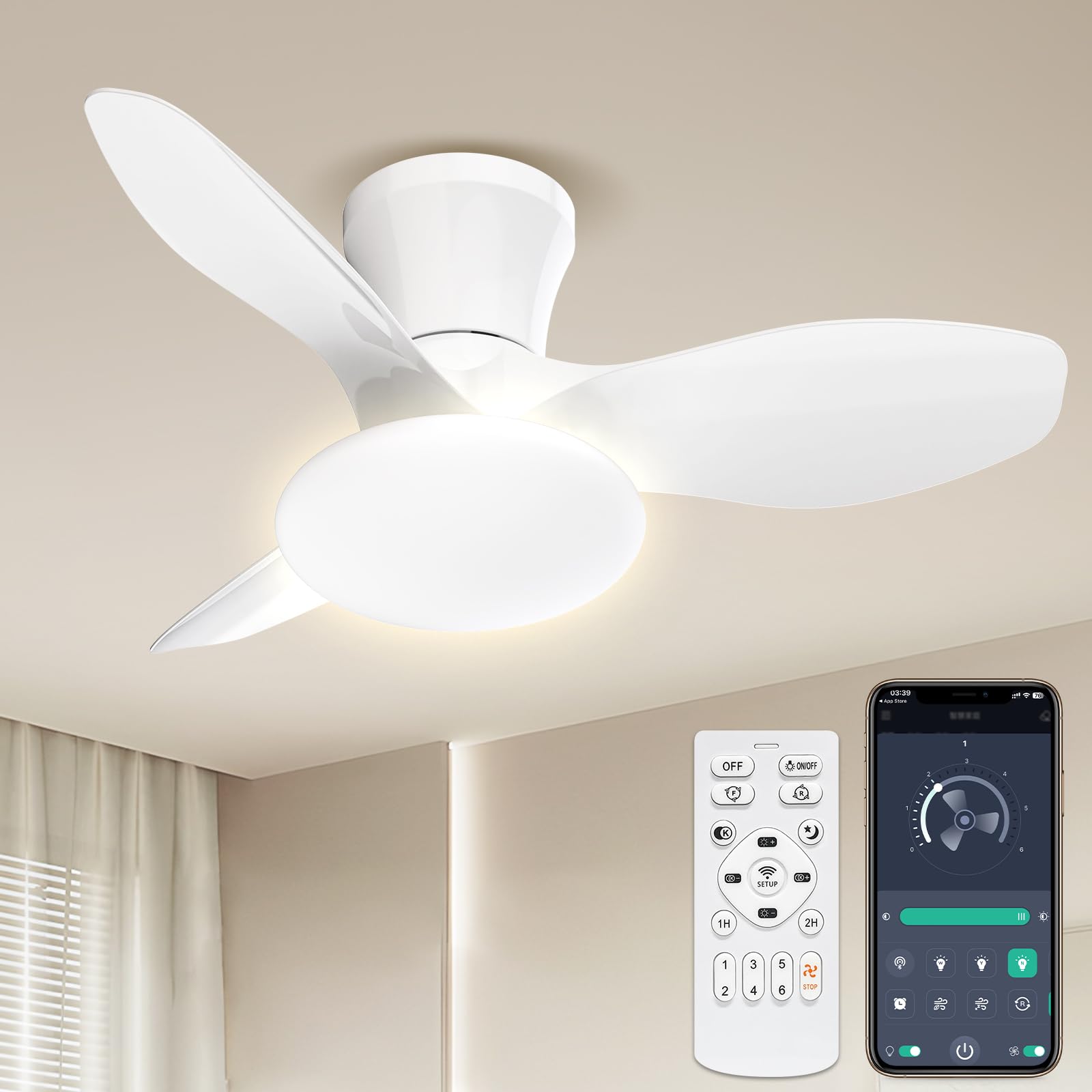 Amazon.co.jp : 【冬に逆回転】SUKITEN シーリングファンライト led