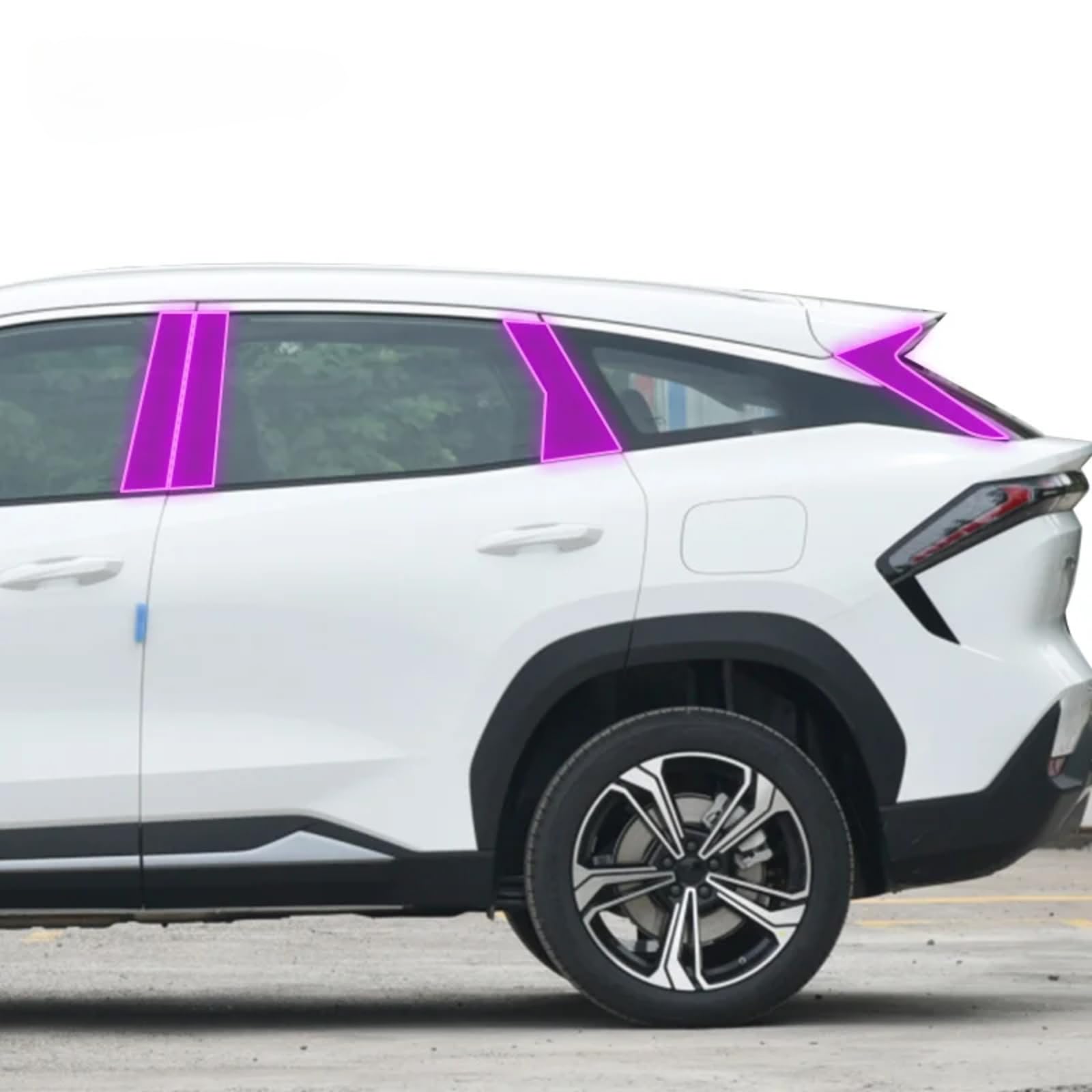 Pellicola protettiva per carrozzeria auto B C per lunotto della finestra Membrana per prevenzione graffi TPU PPF, accessori per Geely Galaxy L7 2022-2023 (trasparente)