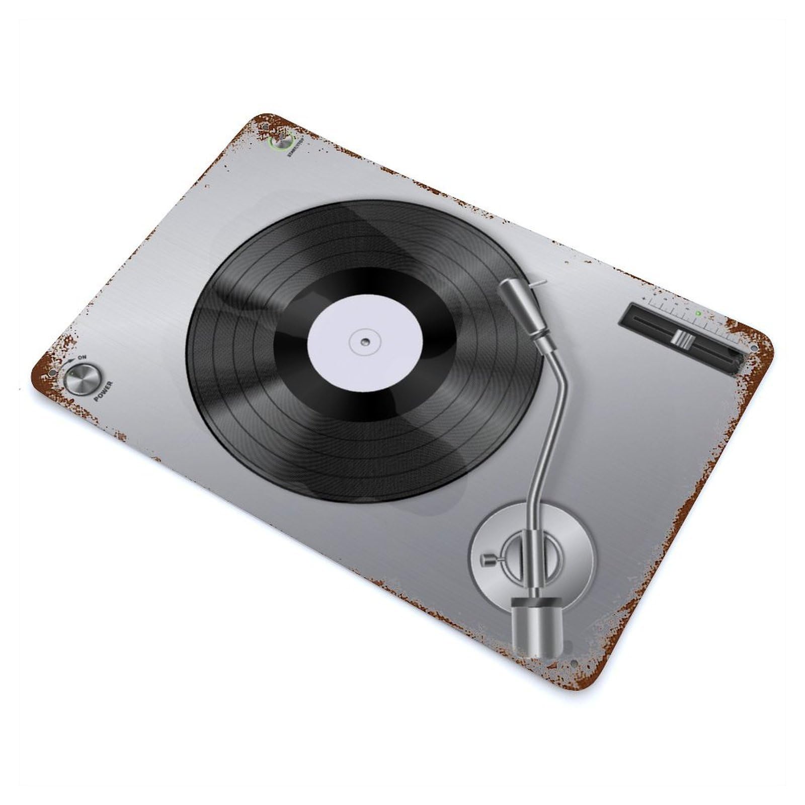 Technics Turntable MKII Rusty Metal Tin Sign 11.8"x7.9", for Pub, Kitchen And Man Cave Decor, Farmhouse Wall Decor