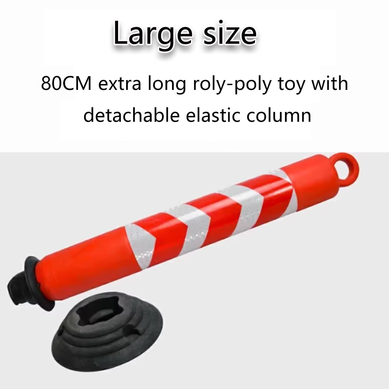 Poste de bolardo con base desmontable, poste de bolardo reflectante, poste delineador con base for garajes y estacionamientos(Wit,2pcs)