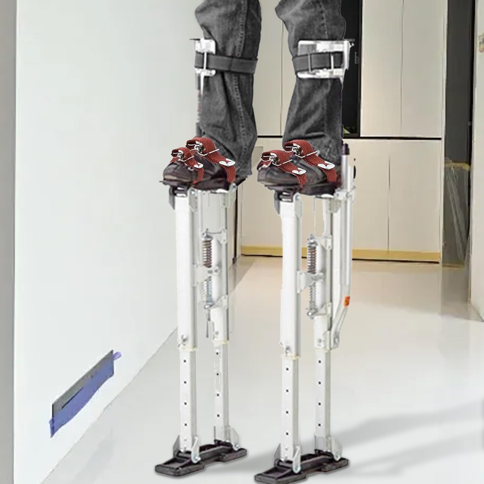 Correas Para Zancos De Pladur,Correas Resistentes De Fijación Para Piernas - Venda Protectora Antideslizante Para Instalación De Pladur, Mantenimiento Industrial, Obras Y Trabajos Eléctricos