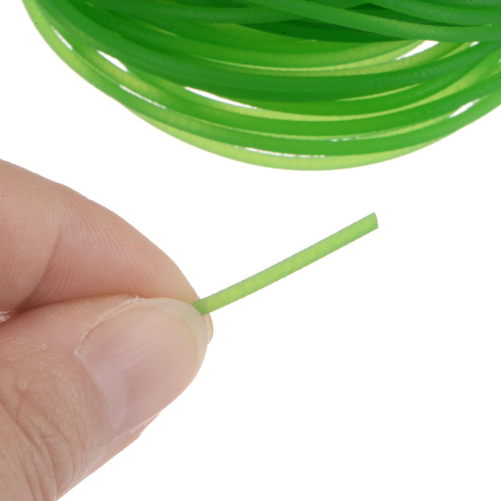 sourcing map Poliuretano Redondas Correas 1,5mm 32,8 Pies (10 Metros) Longitud Rugosa Superficie PU Uretano Correa Transmisión, Verde