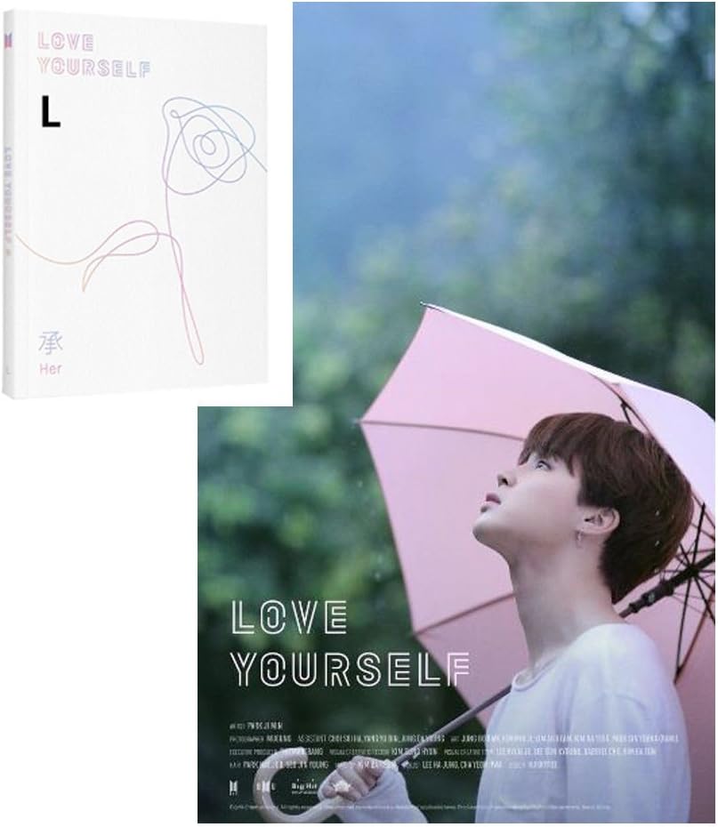 (White) - BTS - LOVE YOURSELF cheng [Her] [L ver.] +Photobook+Photocard+Folded Poster .