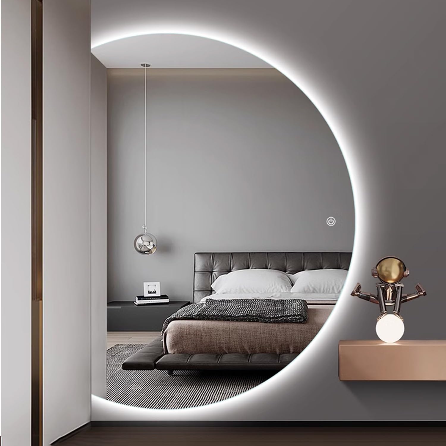 FGXHHS Lighted with Dimmable LED Lighting, Anti-Fog Feature, and Smart Touch Control for Vanity Use