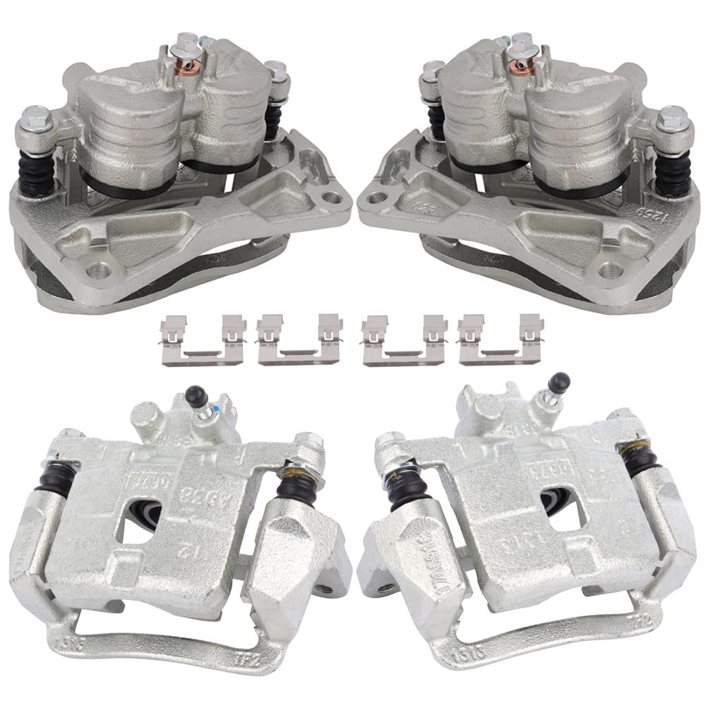 SCITOO Front &amp; Rear Brake Calipers 19B2683B 19B2682B 19-B2067A 19-B2066A | Fit For Saab,For Subaru Models - For 9-2X 2005-2006,For Forester 2004-2008,For Impreza 2004-2005 4PCS With Bracket