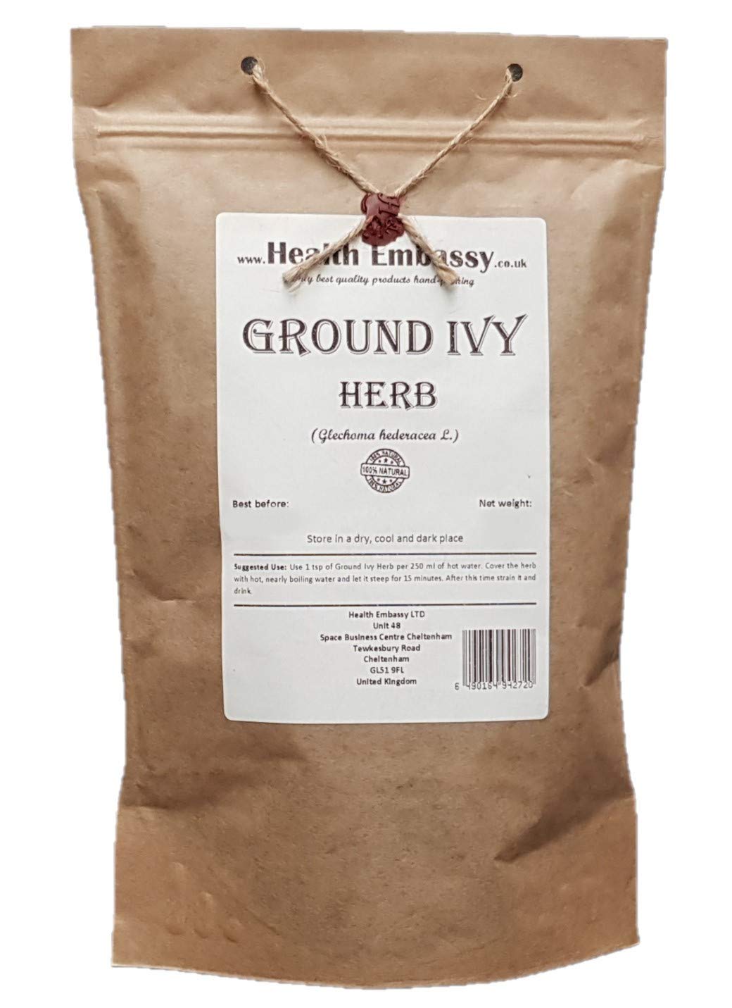 Health Embassy Ground Ivy Herb | Glechoma hederacea L | Herbal Tea (100g)