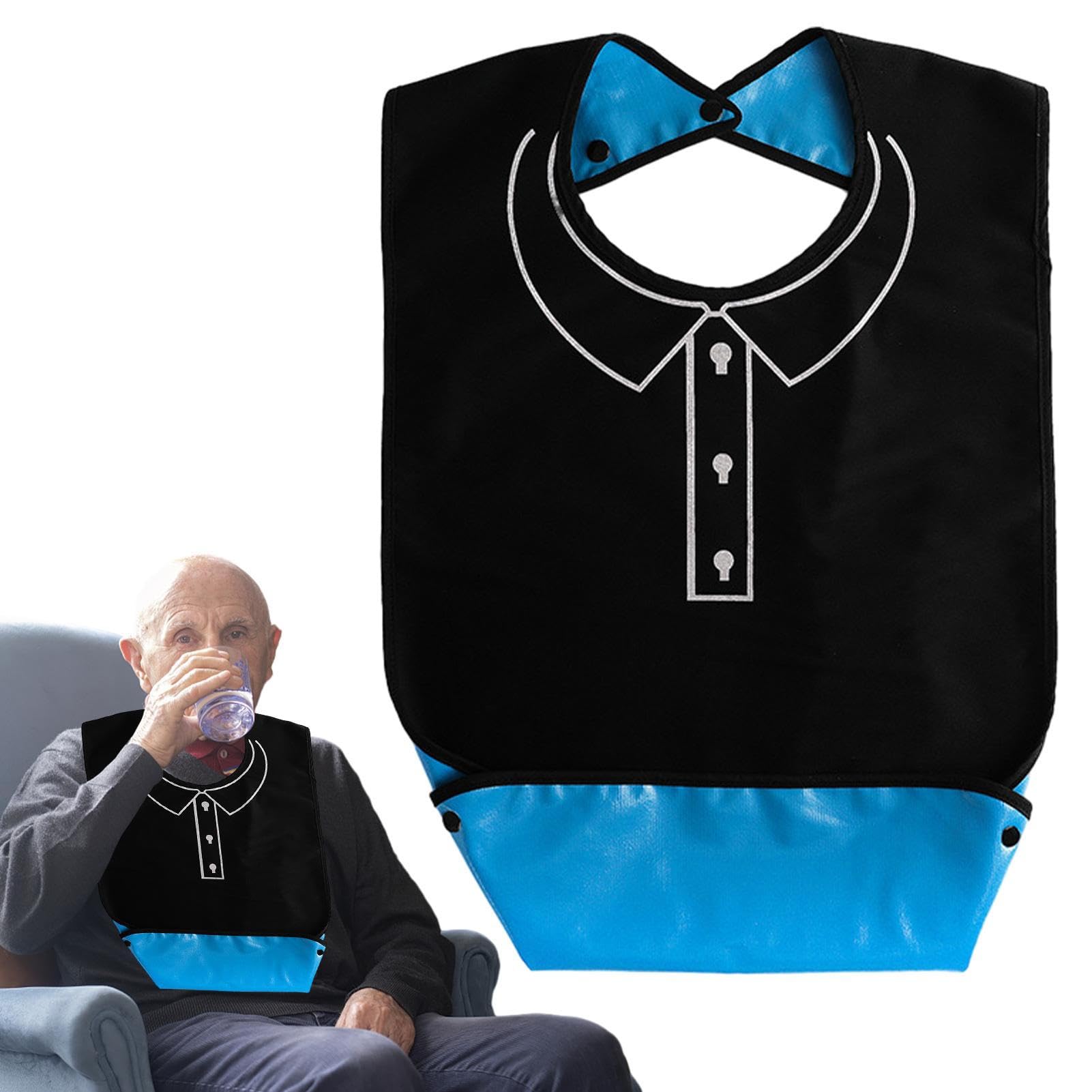 Cypreason Women's Polo. Adult Clothing | Reusable Bib With Crumb Catcher | Stylish And Comfortable Adult Bibs For And Elderly For Home Retirement Care