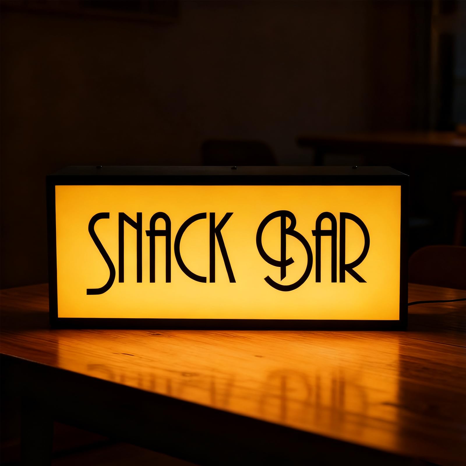 SNACK BAR Neon Light Box Multiple Brightness Modes Tabletop or Wall Mount Night Light USB Powered LED Illuminated Neon Sign for Movie Theater Fast Food Restaurant Home Decoration — image 1