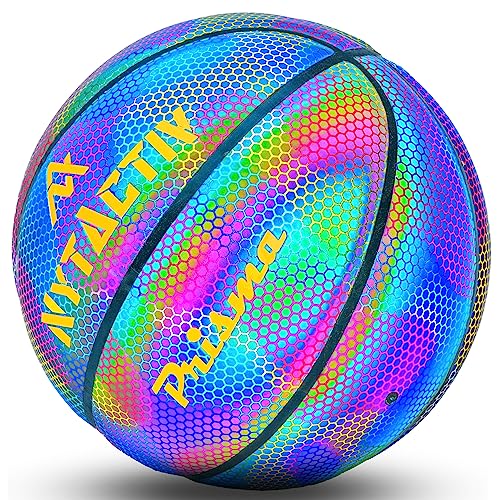 Image of Prisma Size 7 Professional Glowing Basketball for Indoor Outdoor Training Basket Ball for Players with Free Air Needle for Men Women Kids No 7.