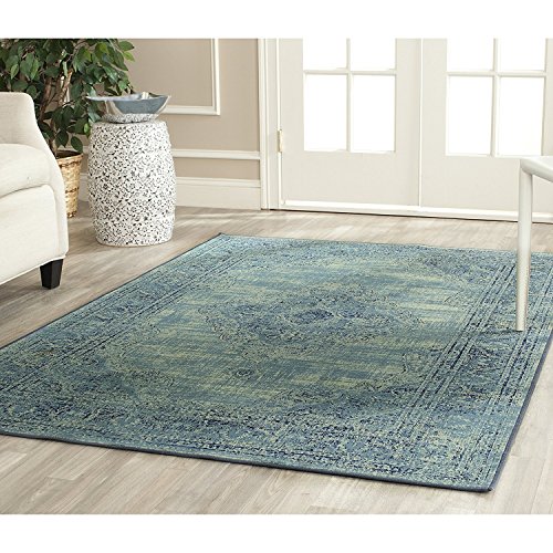 Safavieh Traditional Indoor Woven Rectangle Area Rug, Vintage Collection, VTG112, in Turquoise / Multi - Image 2