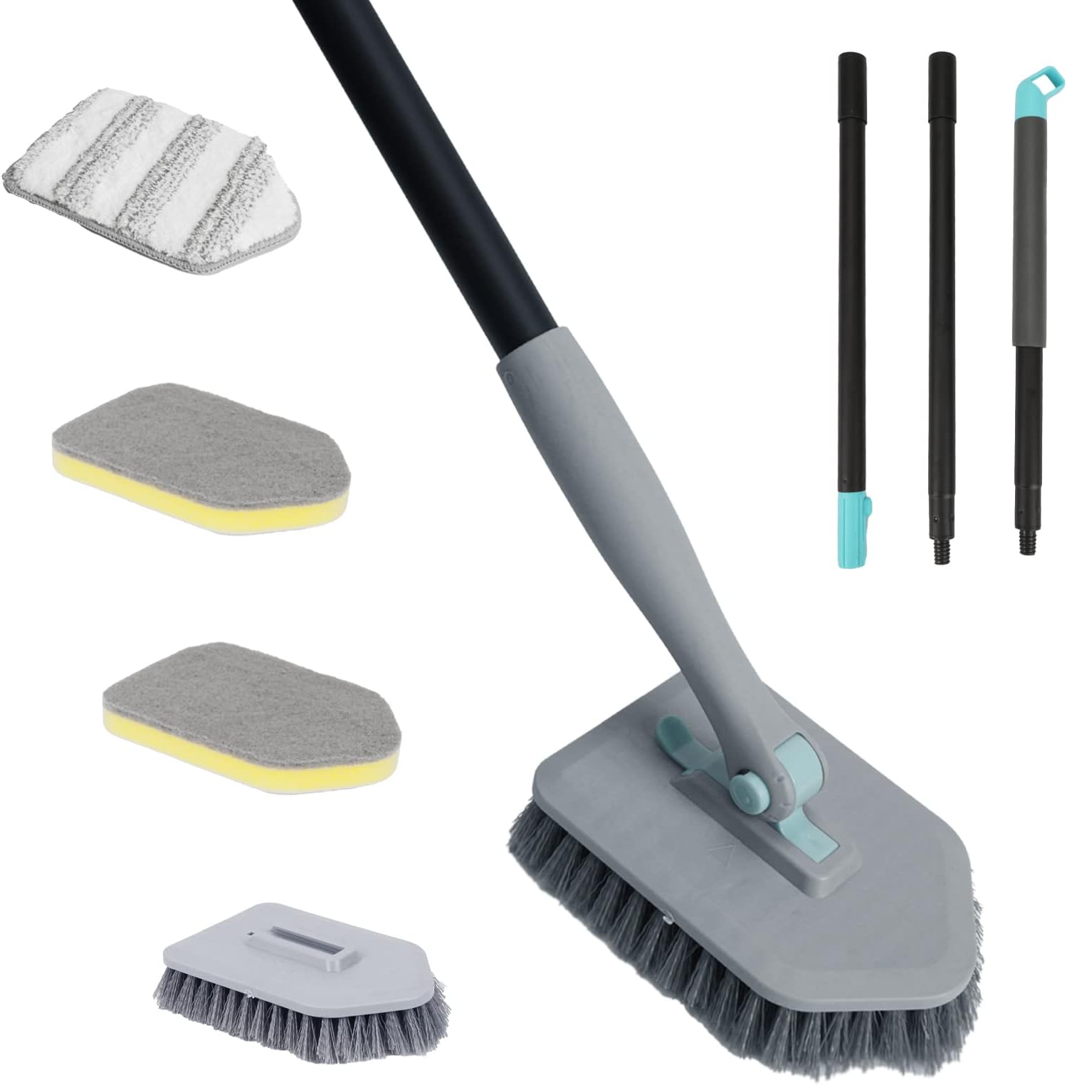 Synoshi Brosse de nettoyage électrique Power Spin Scrubber, appareil de nettoyage avec 3 têtes