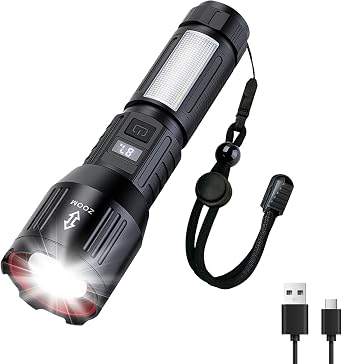 Flashlight Rechargeable High Lumens 1,500,000L with 6 Modes