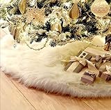  FÁCIL INSTALACIÓN: nuestra falda de árbol de Navidad puede rodear la base de su árbol de manera rápida y sencilla, ocultar su soporte de árbol y hacer que sus regalos se destaquen debajo del árbol, agregue la sensación de Navidad a su hogar. También es una gran opción para decoraciones navideñas comerciales.