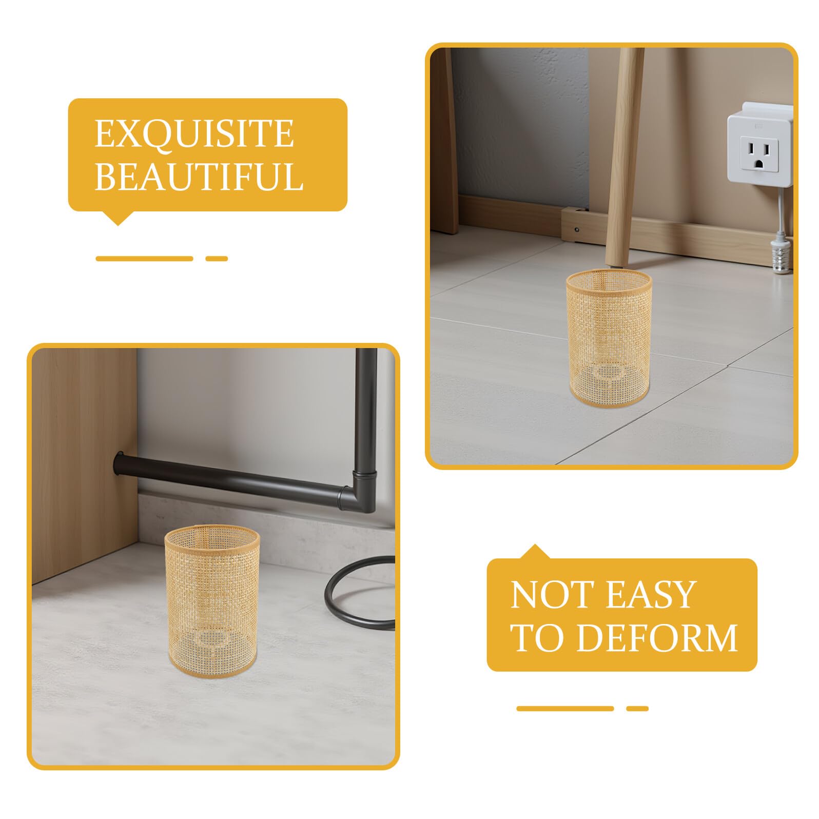 BESPORTBLE 2 pezzi Lampada Paralume in Rattan Intrecciato Coprilampada per Lampadario Sospensione Leggero e Facile da Installare per Soggiorno e Camera da Letto Versatile e Resistente