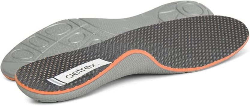 Aetrex Mens Performance Comfort Orthotic Shoe Insoles-Arch Support Inserts-Plantar Fasciitis Insoles for Hiking, Golf, Running