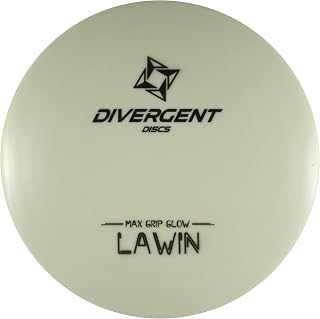 Divergent Discs | Lawin Disc Golf Distance Driver | Max Grip Glow-in-The-Dark Plastic