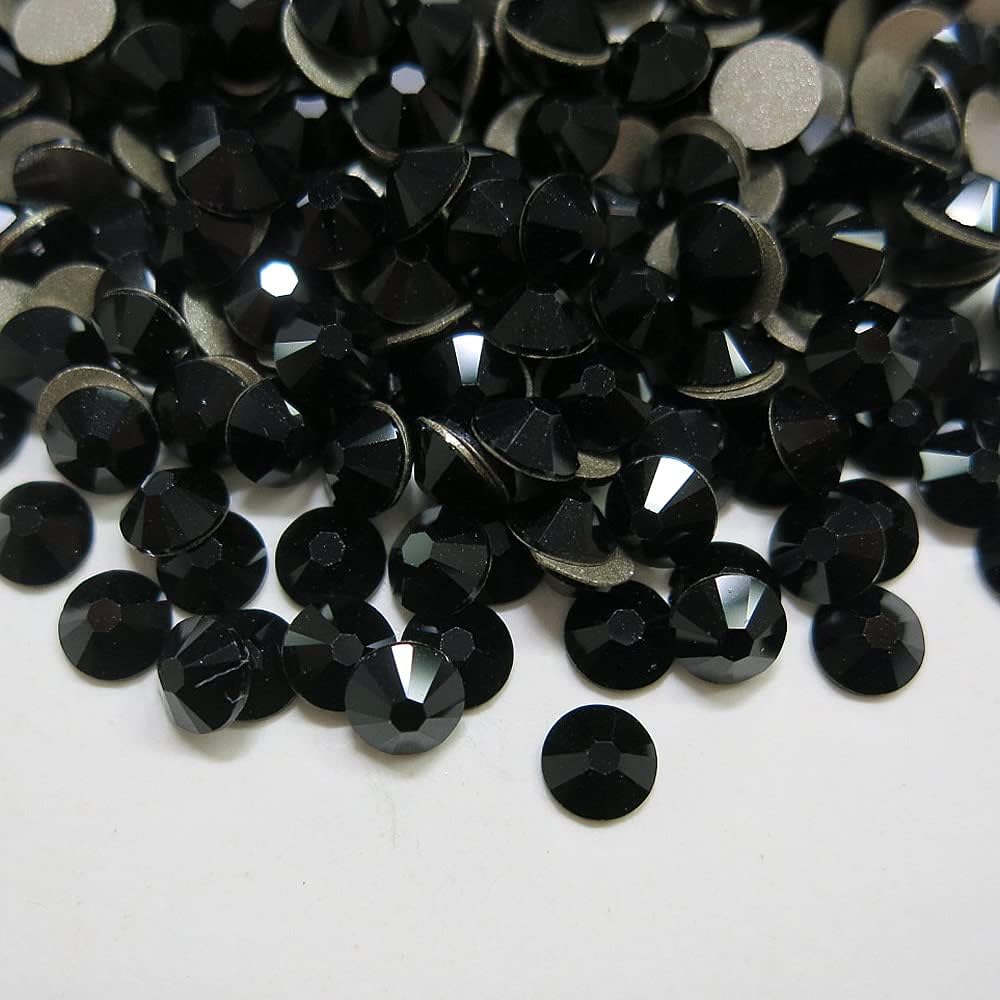 1440 Pieces SS5 Preciosa Maxima Czech Crystal Flat Back 438 11 615, Rhinestones for Crafts, Jet