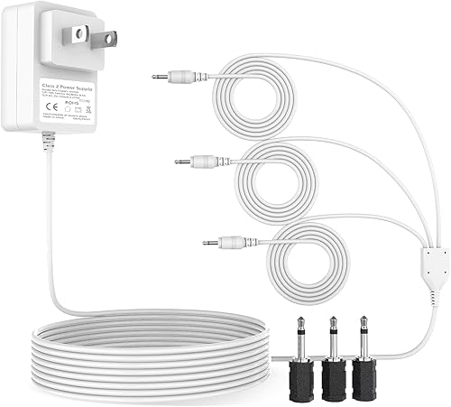 Adaptador de corriente compatible con accesorios Department 56 Village, para Halloween, Navidad, aldea, casa, farol, farol, lámpara de calle, cable