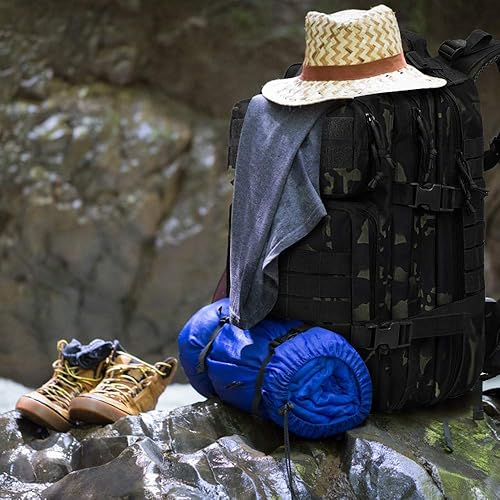 Miniatura 7 de EMDMAK - Mochila táctica militar, 42 l, paquete militar grande, paquete militar de 3 días, paquete de asalto Molle bolsa mochila