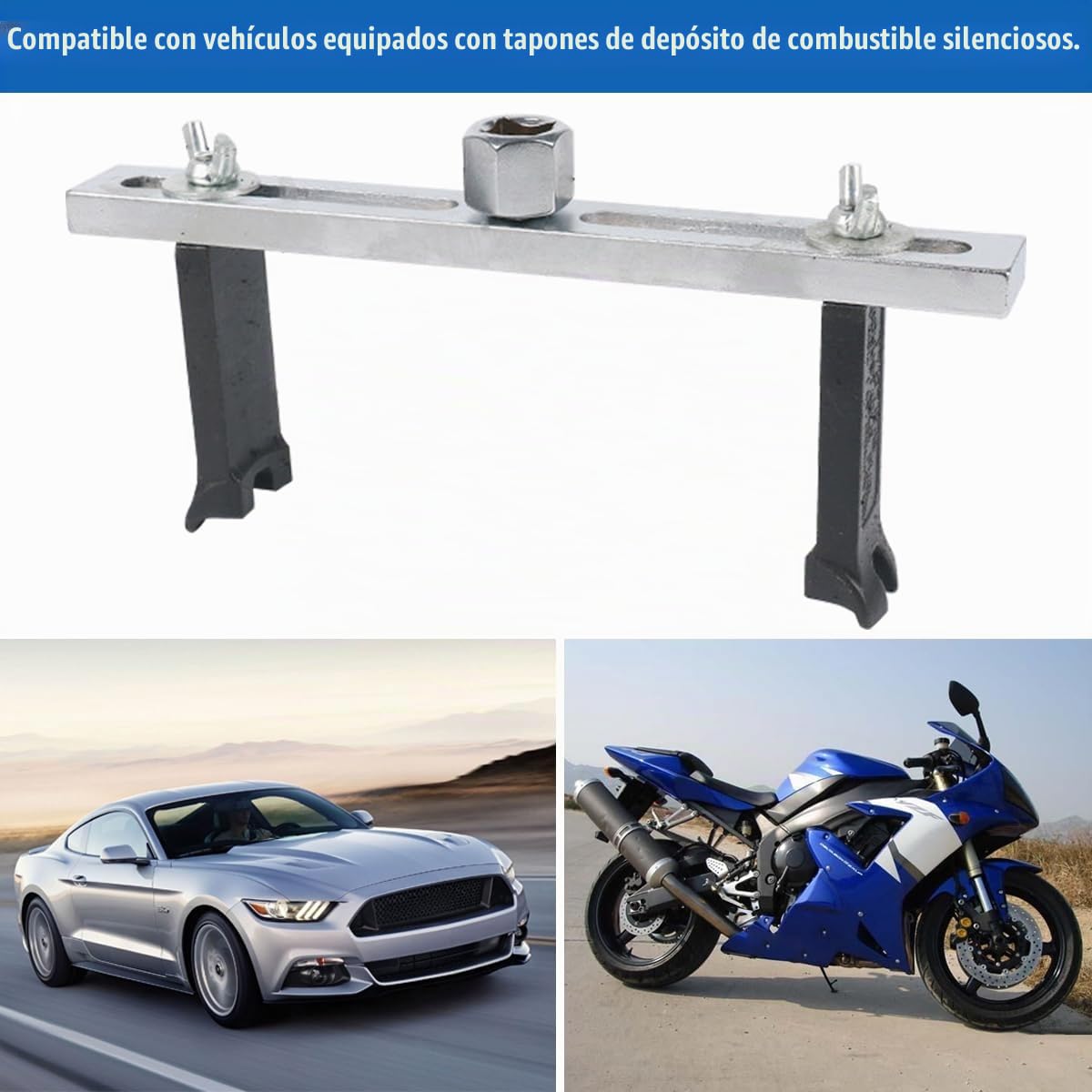 JNNJ Herramienta Desmontaje La Bomba Combustible, Herramienta Desmontaje La Tapa Del Depósito Combustible Aleación Acero, Llave Ajustable Para Desmontar Tapa Del Tanque La Bomba Combustible