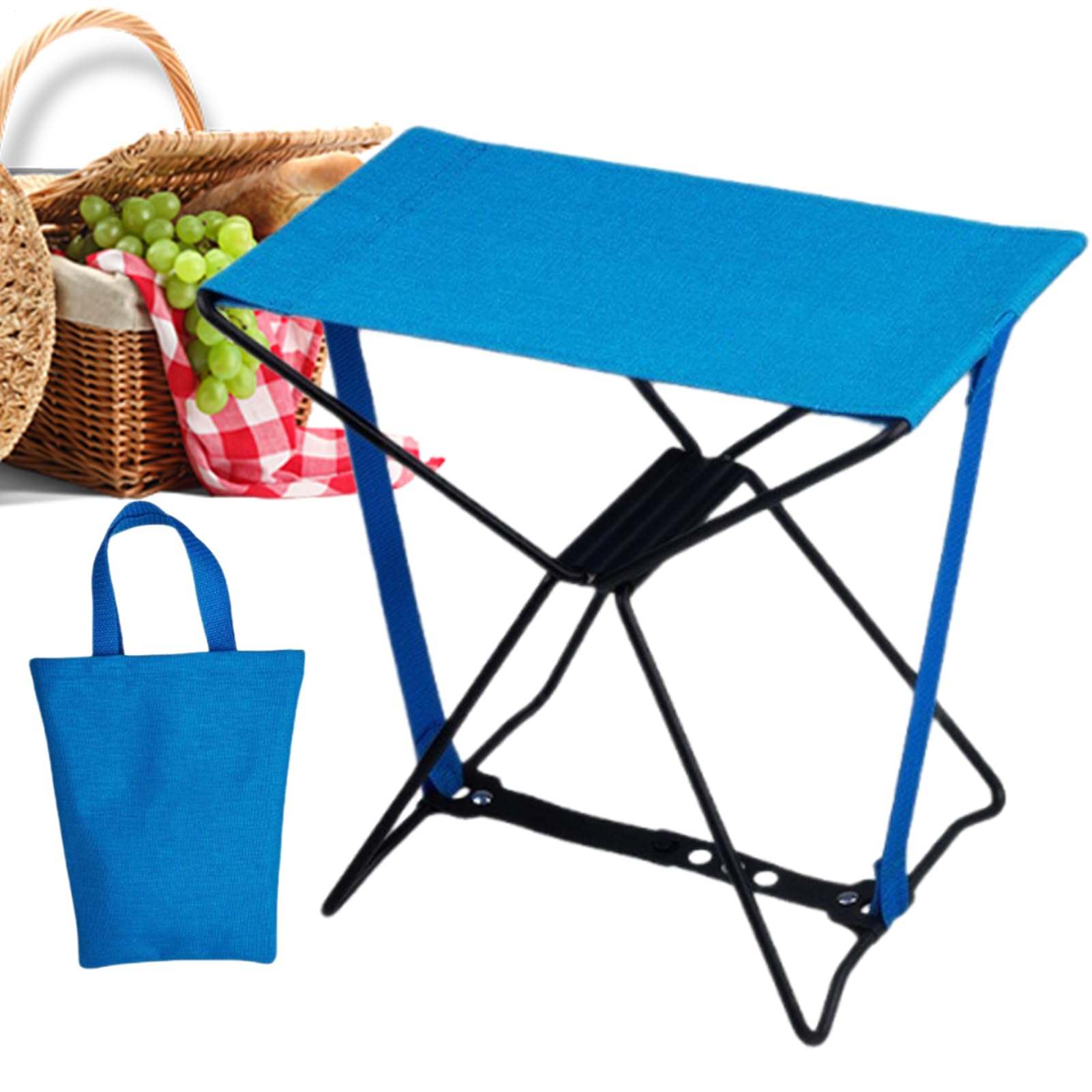 Sgabello pieghevole Compatto | Sgabello Leggero da Campeggio e Sedia Pieghevole per Campeggio Escursionismo Pesca Picnic Viaggio Vacanza Spiaggia Piscina