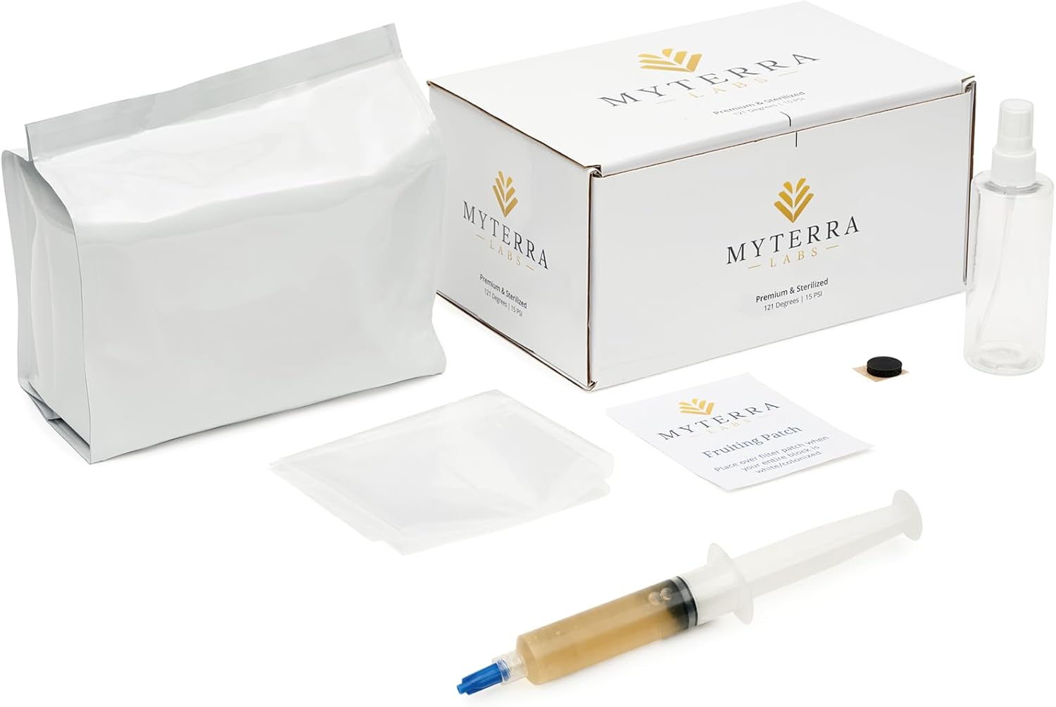 MYTERRA LABS Gourmet Kit de bolsa de cultivo de hongos todo en uno