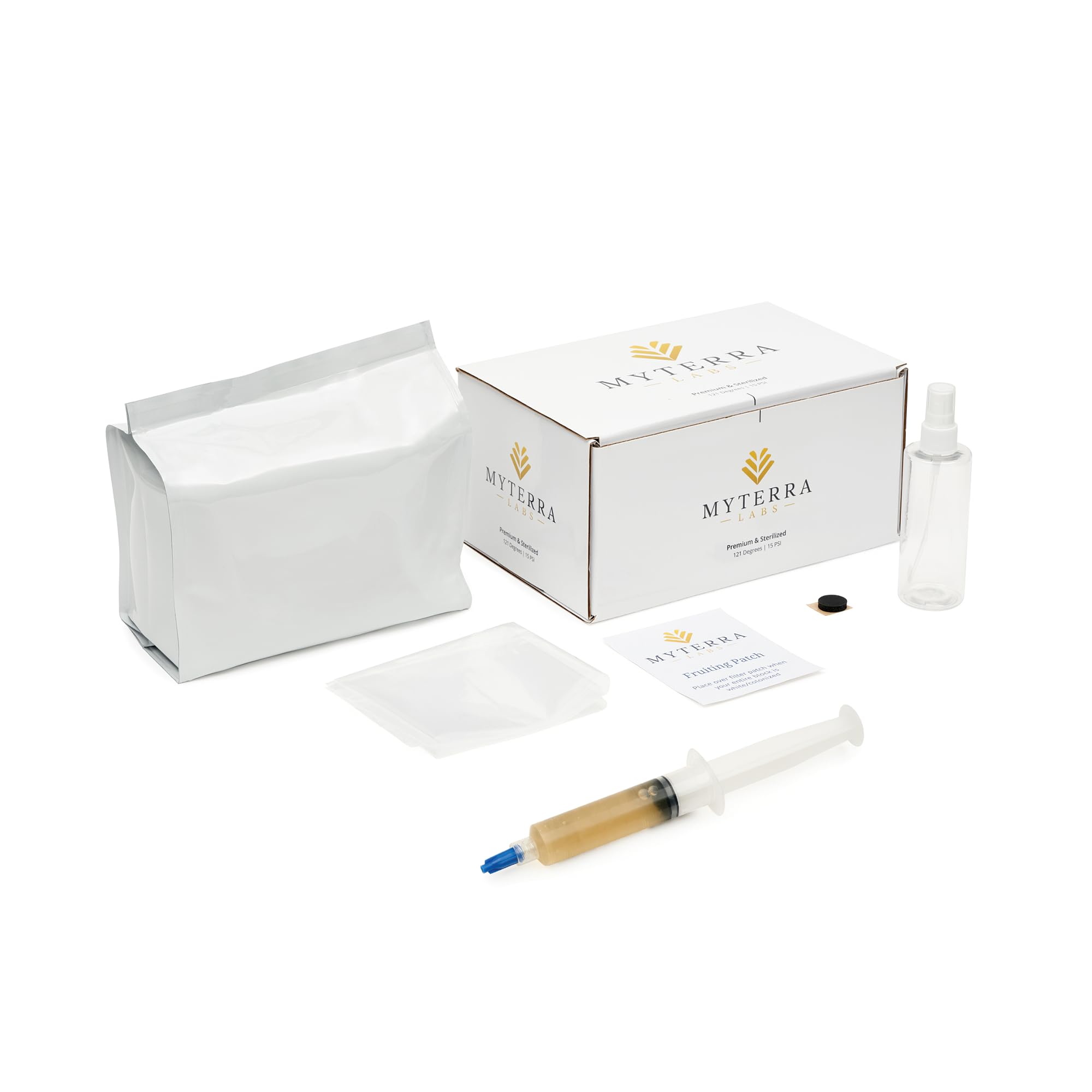 LABS Gourmet All-In-One Mushroom Grow Bag Kit - Includes Pink Oyster Liquid Culture 10ml, Organic Rye Berry Grain, Wood-Based Substrate, Spray Bottle, Injection Port, Humidity Bag, Perfect for