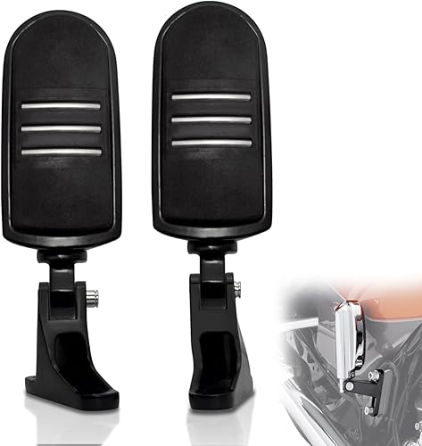FOVPLUE Reposapiés Mini para Pasajero, Pedales de Pasajero con Kit de Montaje para Harley Touring 1993-2025 CVO Electra Glide Road Glide Road King