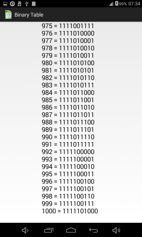 Random Binary Table Binary Table-Amazonアプリストアのアプリ