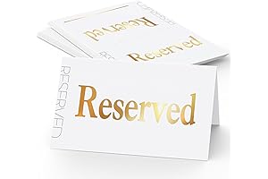 20 Pack of Reserved Table Signs for Weddings, Church Pews & Events