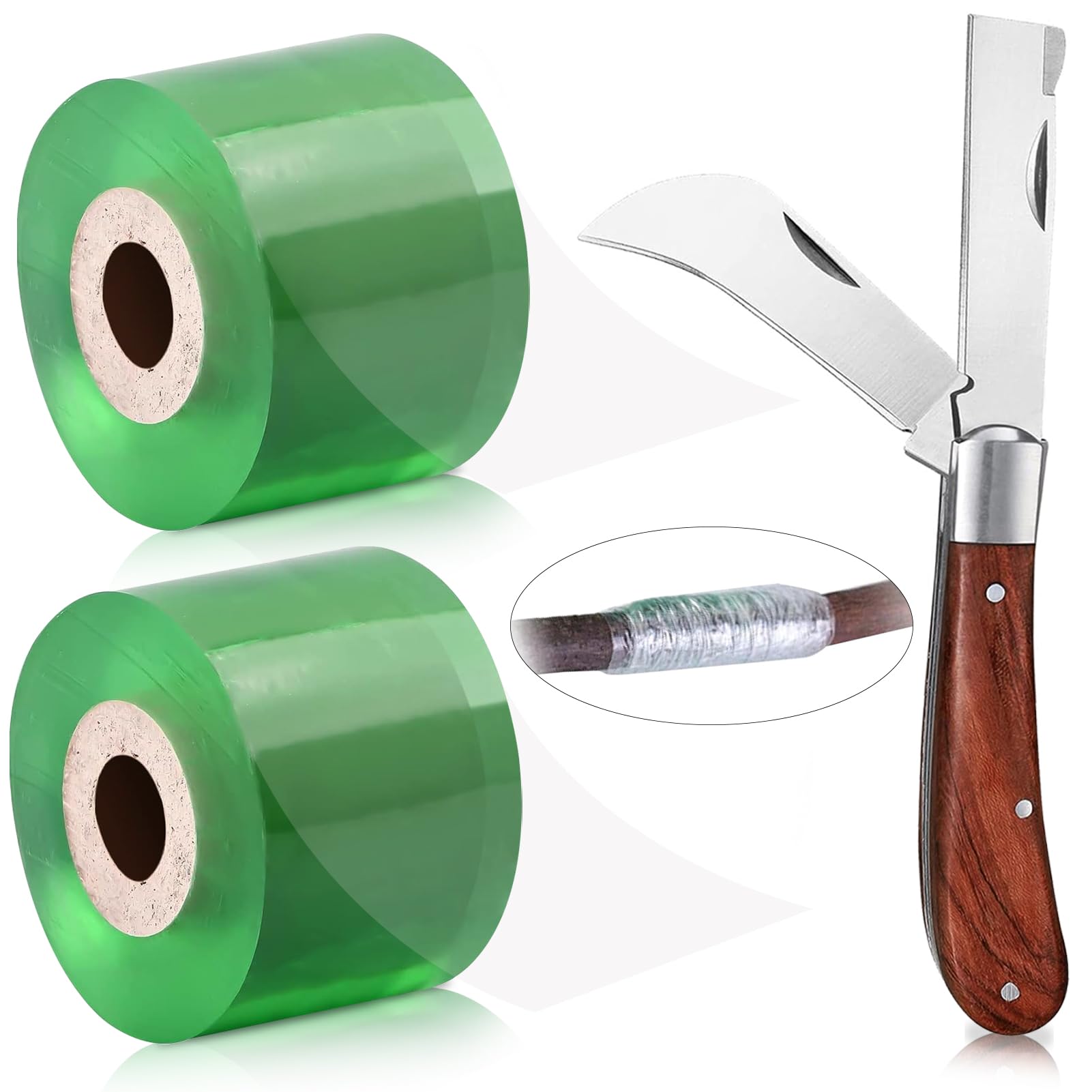 Nastro Elastico Da Giardino Verde - 2 Rotoli 45m X 1,3cm - Legatura Morbida Per Piante, Rampicanti, Alberi (PVC Anti-UV) - 4