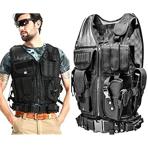 GALAXYLENSE Universal Hunting Sport Hiking Protection Vest Light Weight Heavy Duty Breathable 600 D Polyester