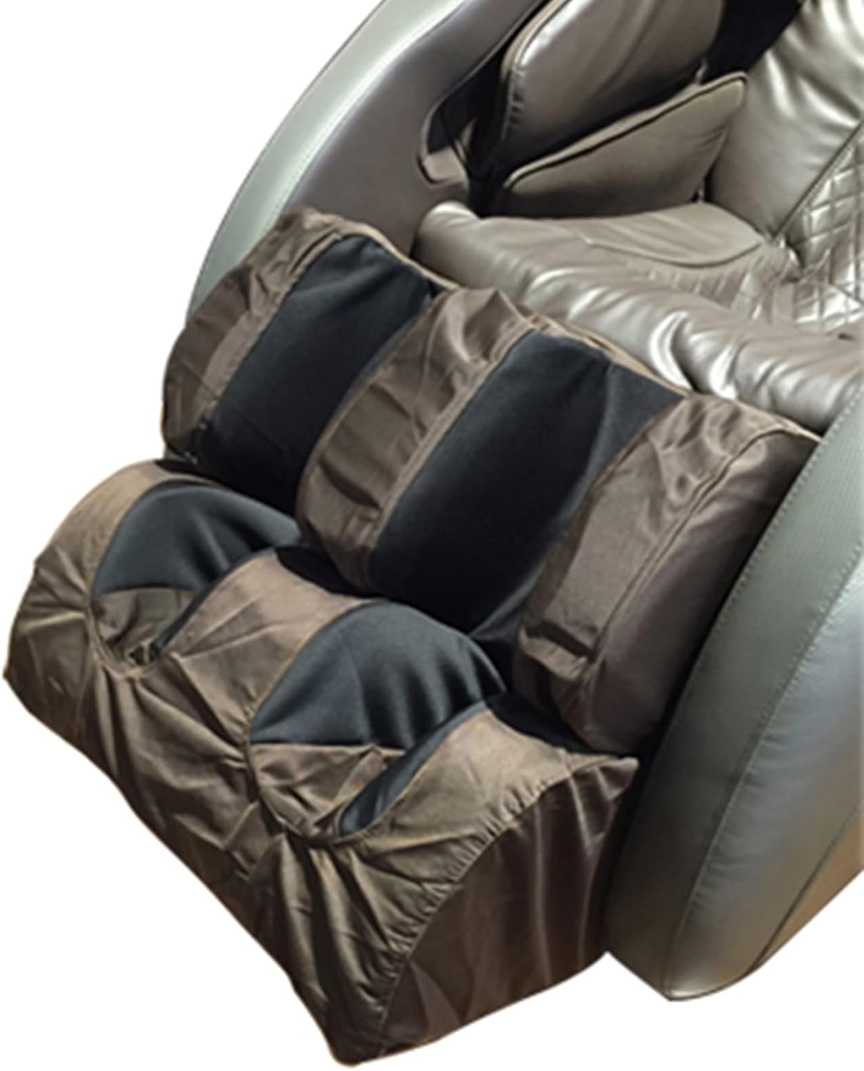 Full Body Massage Chair Cover Protector,Lounger Cover Wear-Resistant Cloth + Elastic Cloth Wing Armchair Slipcovers for Chivas Massage Chair,Brown,Lower Body