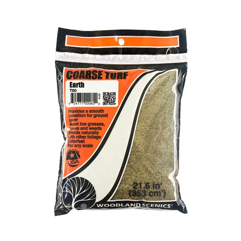 Flocage Coarse Turf Earth Woodland Scenics T60 pour sol miniature