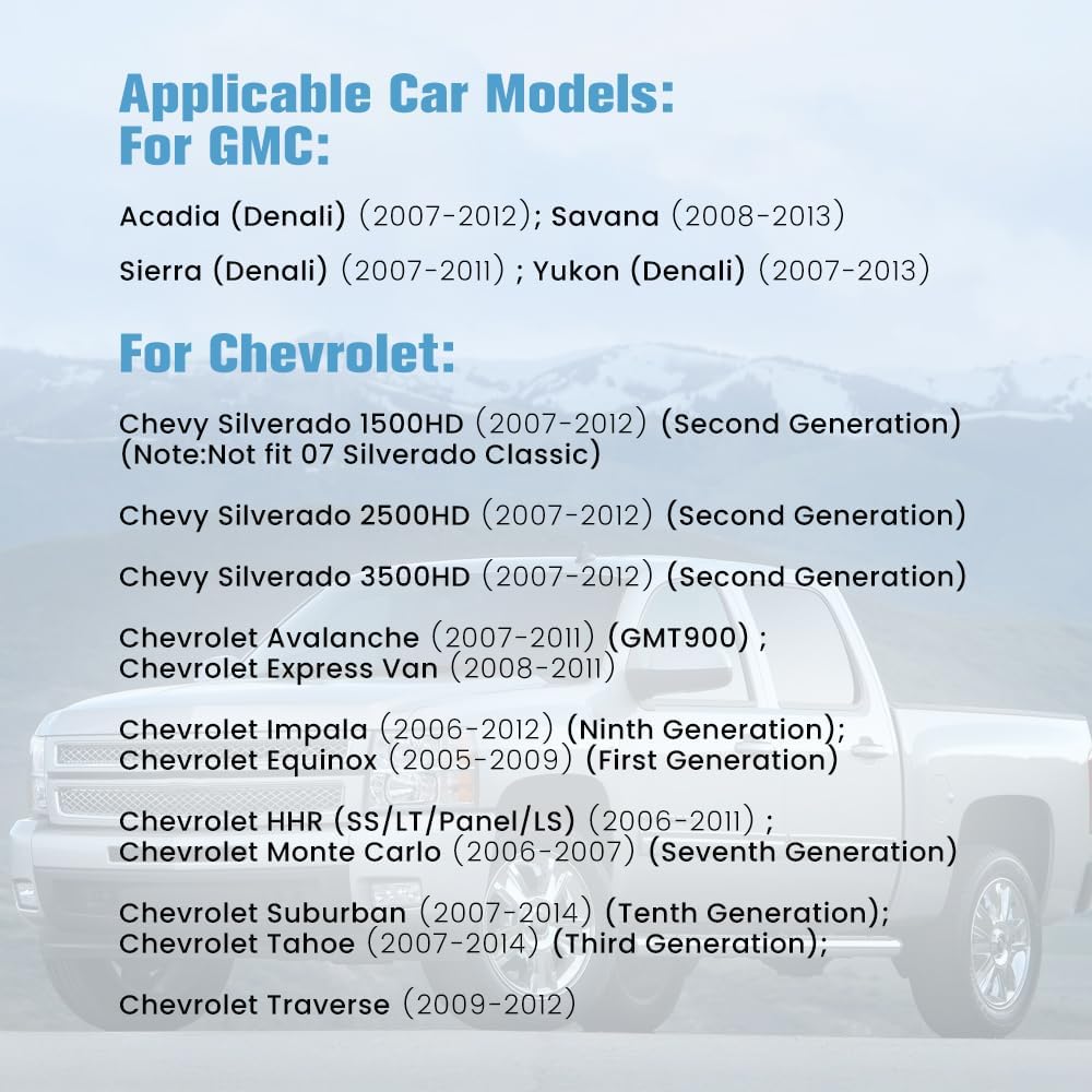 Car Radio Stereo 10 inch Touch Screen for Chevy Silverado 2007-2013 Tahoe GMC Sierra Yukon with Wireless CarPlay Android Auto