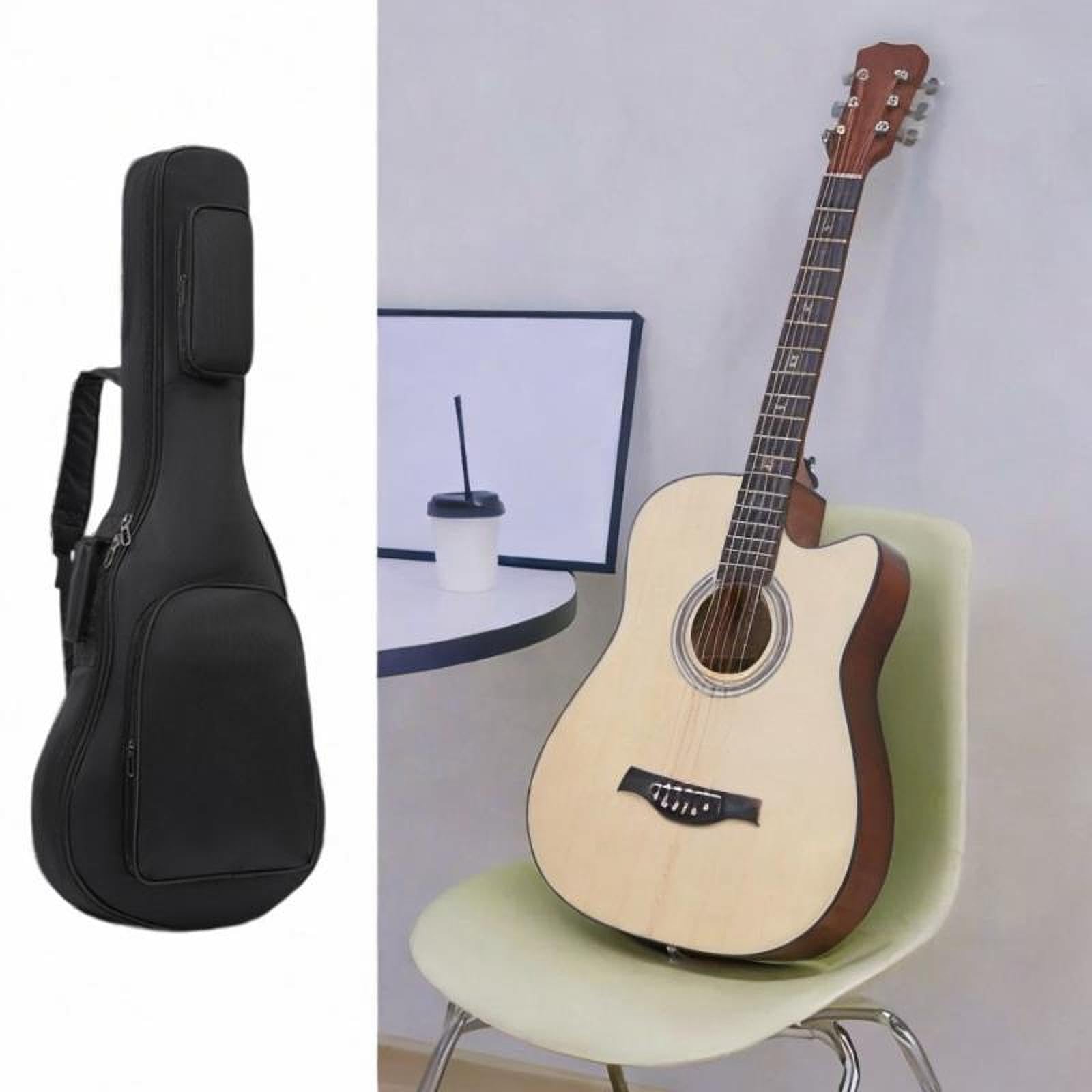 Housse De Guitare Acoustique 36" Et 38" Rembourrée - Étui Souple Anti-Poussière Avec Poche
