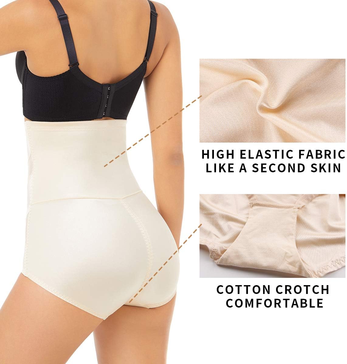 PAUKEE Women Shapewear Slimmer Body Shaper Hi-Waist Tummy Control Compression Butt Lifter Panties Girdle Underpants - Image 3