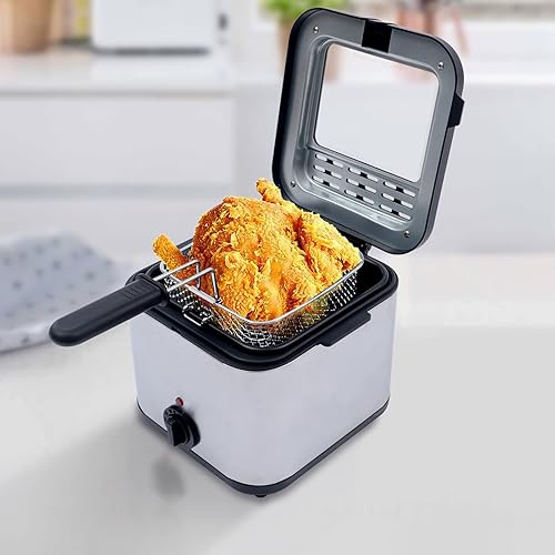 Miniatura 8 de Mini máquina de las patatas fritas de la freidora profunda, freidora multifunción 2.5L de la freidora del hogar