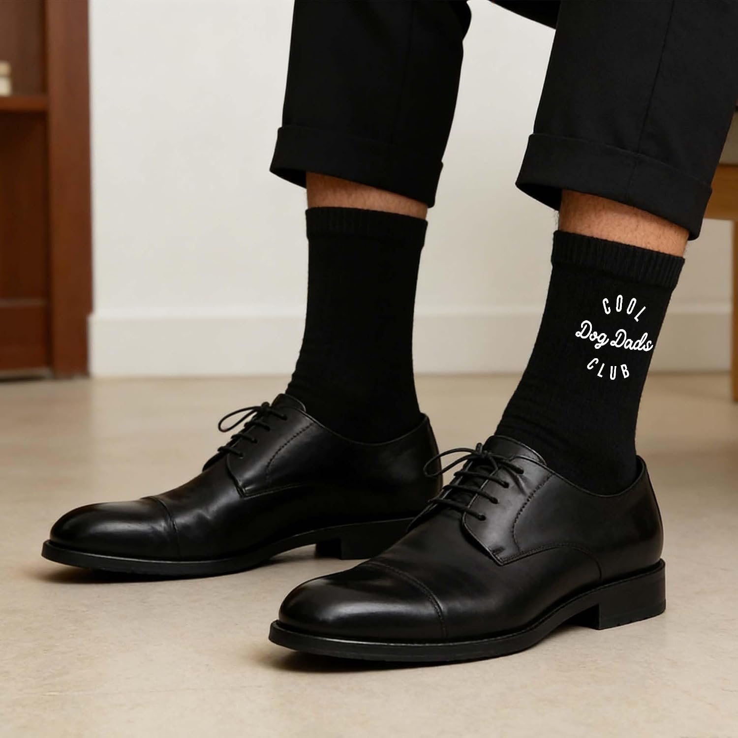 Funny Dad Papa Grandpa Uncle Socks, The Father Sign Crew Socks for Men, Fathers Days Gifts Birthday Gifts for Men. image 3